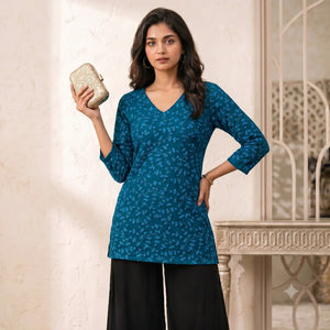 Elegant Georgette Short Kurti - Sequence Embroidery Festive Wear for Women