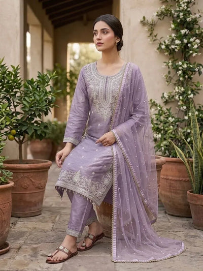 Elegant GMY Silk Kurti Pant Set with Heavy Sequence Embroidery for Festive Weddings