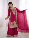 Elegant GMY Silk Palazzo Suit - Heavy Embroidery for Festive Women