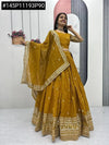 Elegant Gold Crush Lehenga Choli - Heavy Embroidery Festive Wear