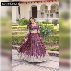 Elegant Gold Crush Lehenga Choli - Heavy Zari Work for Festive & Wedding Wear