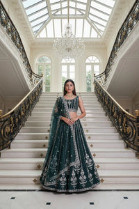 Elegant Green Lehenga - Heavy Embroidery for Wedding Wear