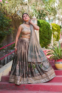 Elegant Grey Designer Lehenga - Heavy Embroidery for Weddings