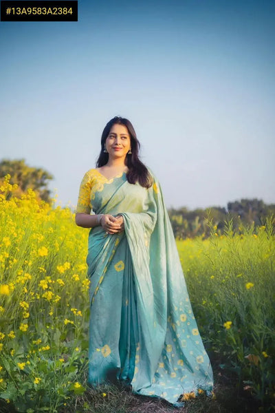 Elegant Handcrafted Pure Chanderi Cotton Shibori Saree - Festive Spring Collection