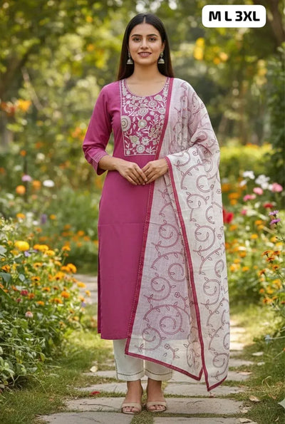 Elegant Handcrafted Viscose Kurti Set - For Festive & Casual Wear