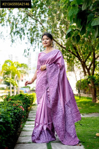 Elegant Handloom Raw Silk Saree - Rich Weaving Pallu for Festive Wear