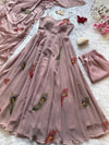 Elegant Handpainted Georgette Anarkali Suit - Festive Wear for Women