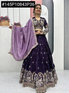 Elegant Heavy Embroidery Lehenga Choli - Fully Stitched for Festive Wear