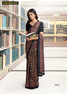 Elegant Italian Crepe Saree - Professional Office Wear for Women