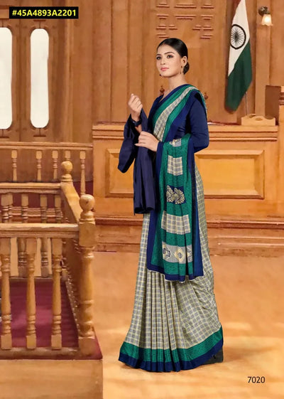 Elegant Italian Crepe Saree - Professional Office Wear for Women