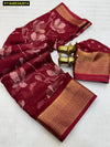 Elegant Jacquard Saree - Floral Print Heavy Border for Festive Wear