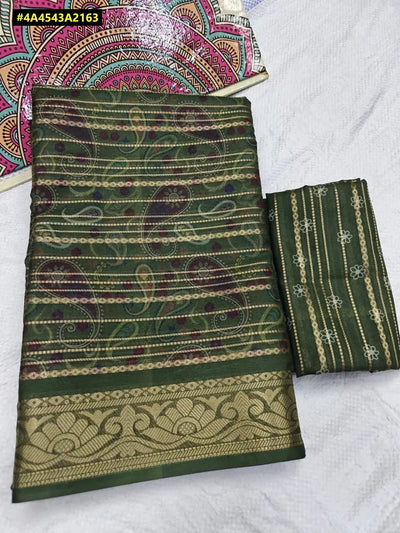 Elegant Jacquard Saree - Intricate Paisley Weave for Festive & Daily Wear