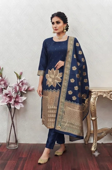 Elegant Jacquard Silk Kurti Set - Festive Wear for Women