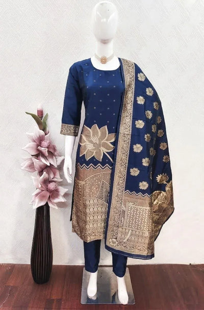Elegant Jacquard Silk Kurti Set - Festive Wear for Women