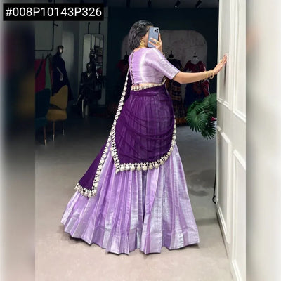 Elegant Jacquard Silk Lehenga - Weaving Work for Festive Occasions