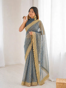 Elegant Jacquard Silk Saree - Festive Wear Saree for Women