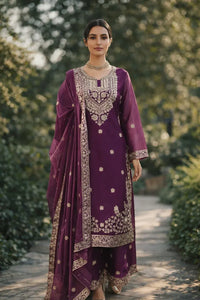 Premium JMC Silk Thread Work Plazo Suit Set - Handcrafted 3-Piece Festive Salwar Kameez for Women