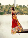Elegant Kalamkari Georgette Lehenga Choli with Embroidered Flair