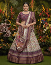 Elegant Kalamkari Printed Lehenga - Zari Weaving for Festive & Traditional Wear