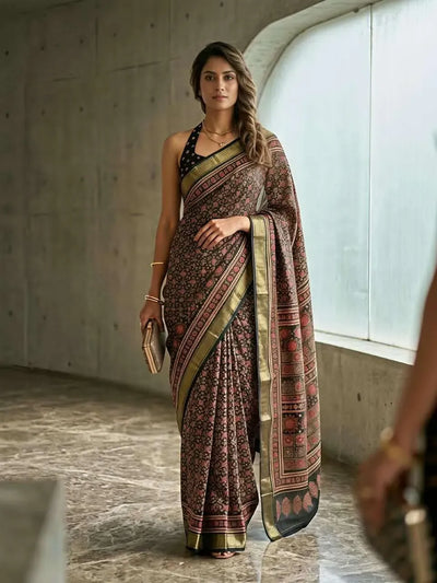 Elegant Kalini Moss Silk Saree - Festive Wear for Women