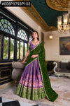 Premium Kanchipuram Silk Lehenga Choli with Zari Weaving and Embroidered Georgette Dupatta for Festive Weddings