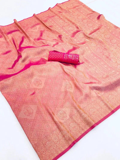 Elegant Kanjivaram Silk Saree - Zari Woven Festive & Wedding Wear for Women