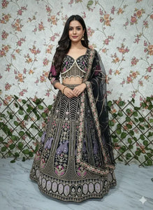Elegant Kasturi Silk Lehenga - Heavy Embroidery for Bridal Wear