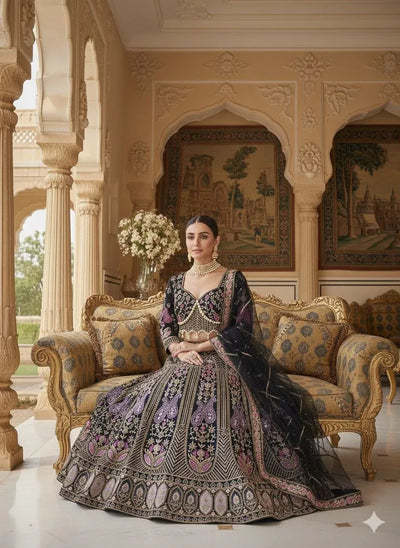 Elegant Kasturi Silk Lehenga - Heavy Embroidery for Bridal Wear
