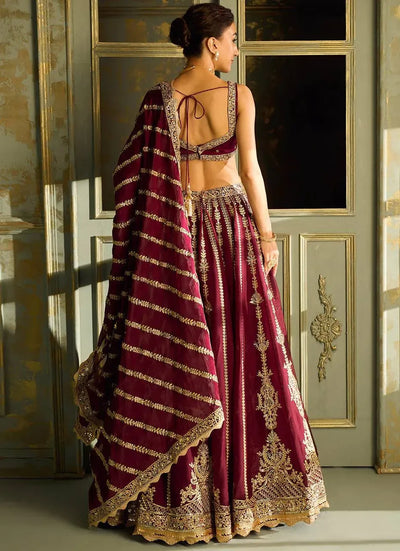 Elegant Kasturi Silk Lehenga with Heavy Zari Work for Wedding Wear