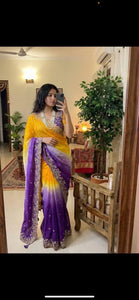 Elegant KERI PEDDING Sequence Saree - Heavy Embroidery Party Wear for Women