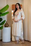 Elegant Khadi Cotton Kurti - Embroidered Set for Women