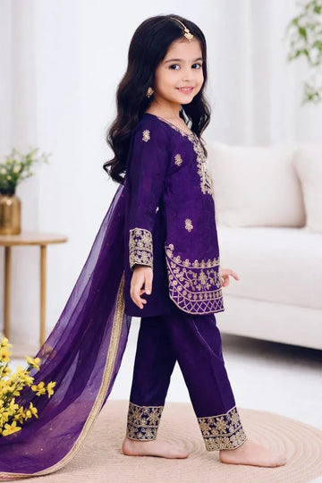Elegant Kids Palazzo Set - Embroidery Sequence for Ramzan & Eid