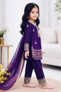 Elegant Kids Palazzo Set - Embroidery Sequence for Ramzan & Eid