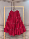 Elegant Kora Cotton Lehenga with 12-Meter Flare - Festive Wear for Women