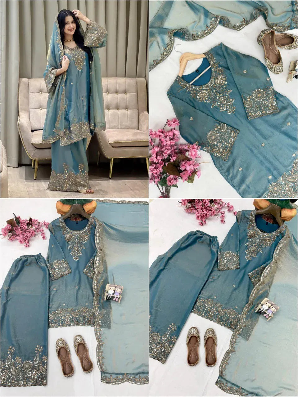 Kurti Plazzo Set