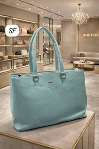 Elegant Laptop Tote Bag for Women | Premium Faux Leather Professional & Travel Handbag