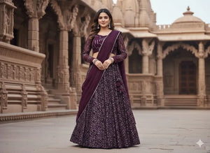Elegant Lehenga Choli - Full Stitched with Can-Can for Festive & Party Wear