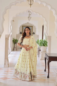 Elegant Lehenga - Sequins & Zari Embroidered Festive Wear for Women