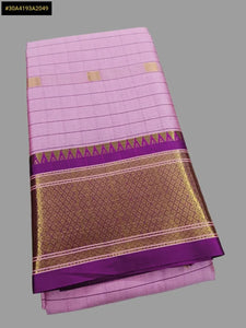 Elegant Lichi Cotton Silk Saree - Rich Jacquard Weave for Festive Wear