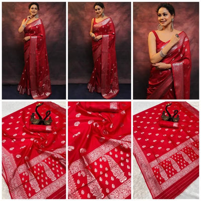 Elegant Lichi Silk Banarasi Saree - Breathable Comfort for Weddings
