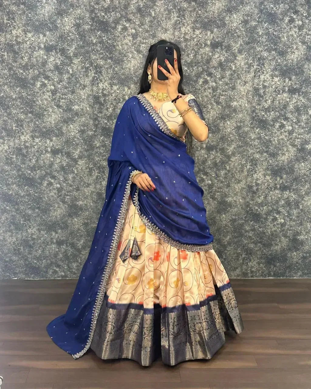 Premium Lichi Silk Lehenga Set with Digital Print