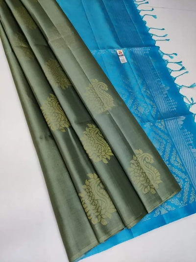 Elegant Lichi Silk Saree - Heavy Jacquard Work Festive Wear