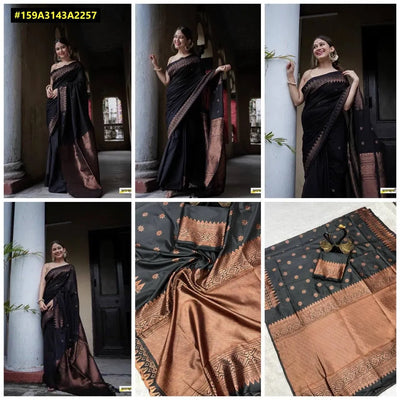 Elegant Lichi Silk Saree - Intricate Zari Weave for Festive & Wedding Wear
