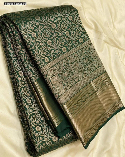 Elegant Lichi Silk Saree - Rich Jacquard Design for Weddings & Parties