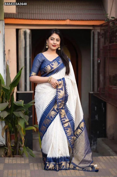 Elegant Lichi Silk Saree - Rich Jacquard Pallu for Festive Wear