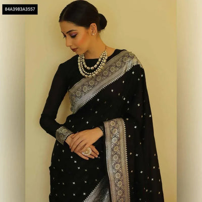 Elegant Lichi Silk Saree - Rich Jacquard Work for Festive Wear