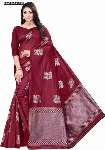 Elegant Lichi Silk Saree - Rich Jacquard Work for Festive Wear