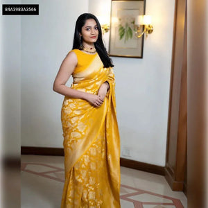 Elegant Lichi Silk Saree - Rich Pallu & Jacquard Weave for Festive & Wedding Wear