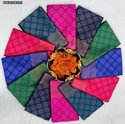 Elegant Lichi Silk Saree - Rich Pallu & Jacquard Work for Festive Events