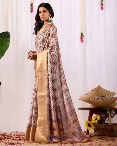 Elegant Lichi Silk Saree - Zari Woven Festive Wear for Women